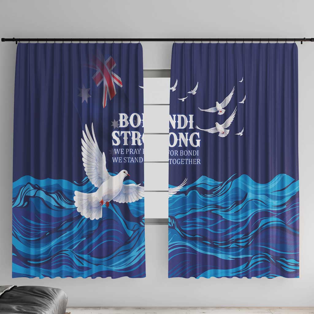 Bondi Beach Pray For Australia Window Curtain - Aussie Hoodie
