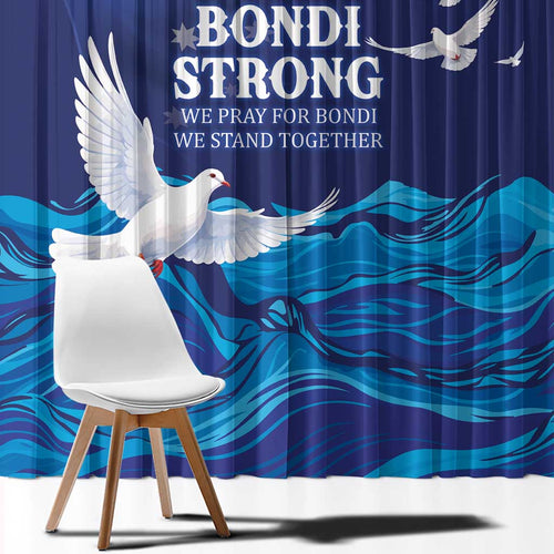 Bondi Beach Pray For Australia Window Curtain - Aussie Hoodie