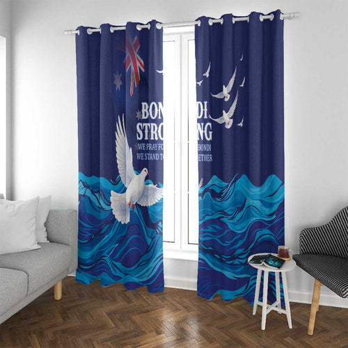 Bondi Beach Pray For Australia Window Curtain - Aussie Hoodie