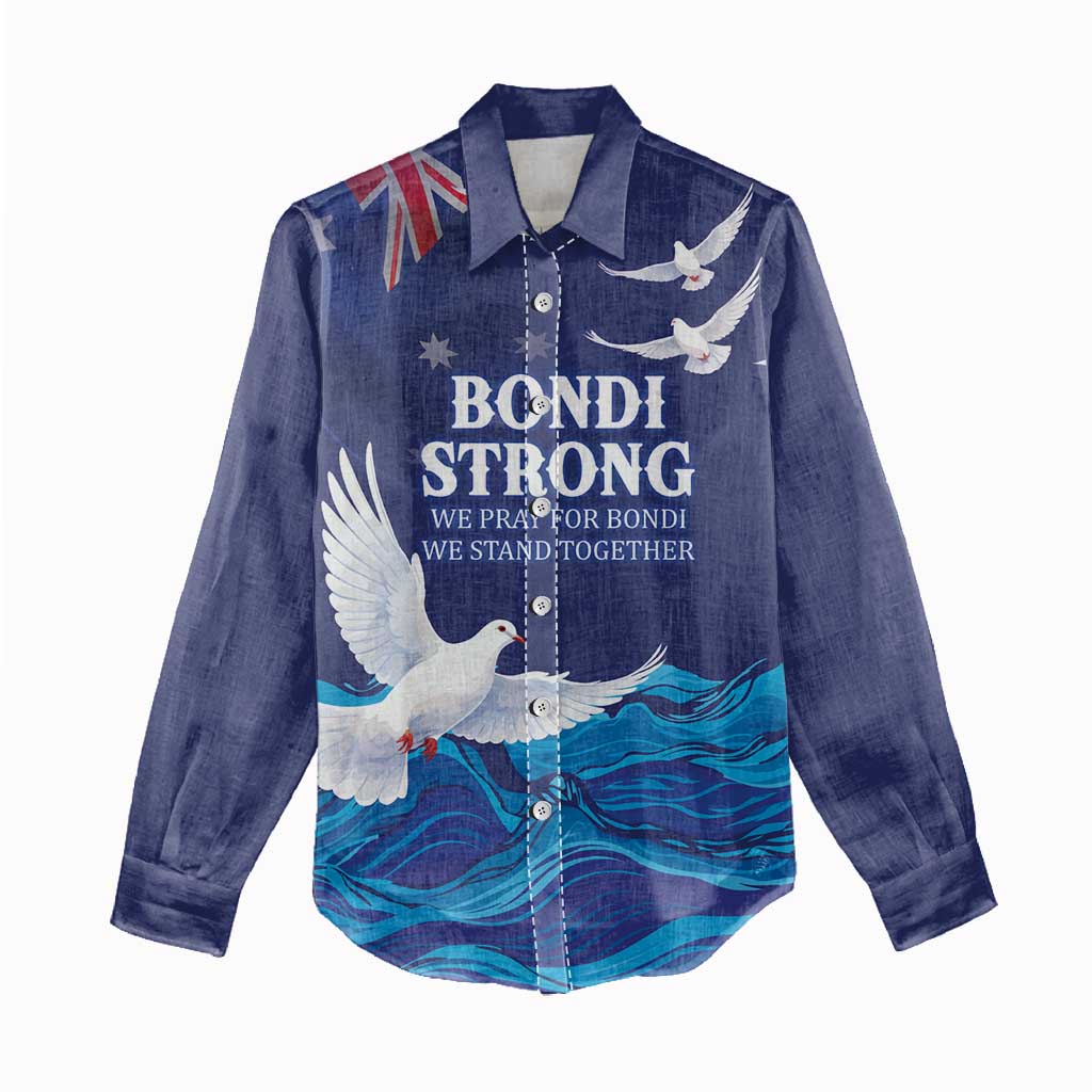 Bondi Beach Pray For Australia Personalised Women Casual Shirt - Aussie Hoodie
