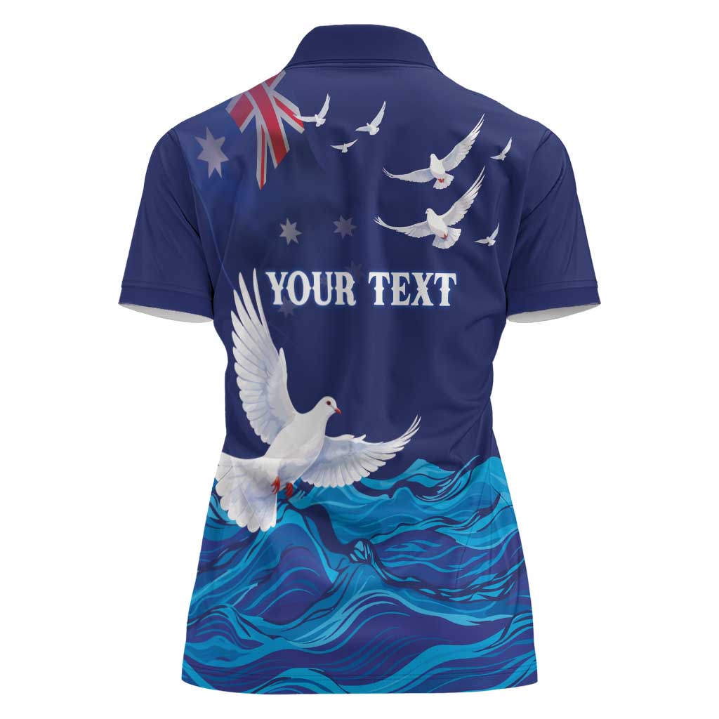 Bondi Beach Pray For Australia Personalised Women Polo Shirt - Aussie Hoodie