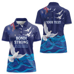 Bondi Beach Pray For Australia Personalised Women Polo Shirt - Aussie Hoodie