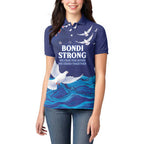 Bondi Beach Pray For Australia Personalised Women Polo Shirt - Aussie Hoodie