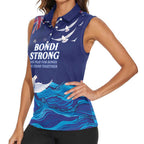 Bondi Beach Pray For Australia Personalised Women Sleeveless Polo Shirt - Aussie Hoodie