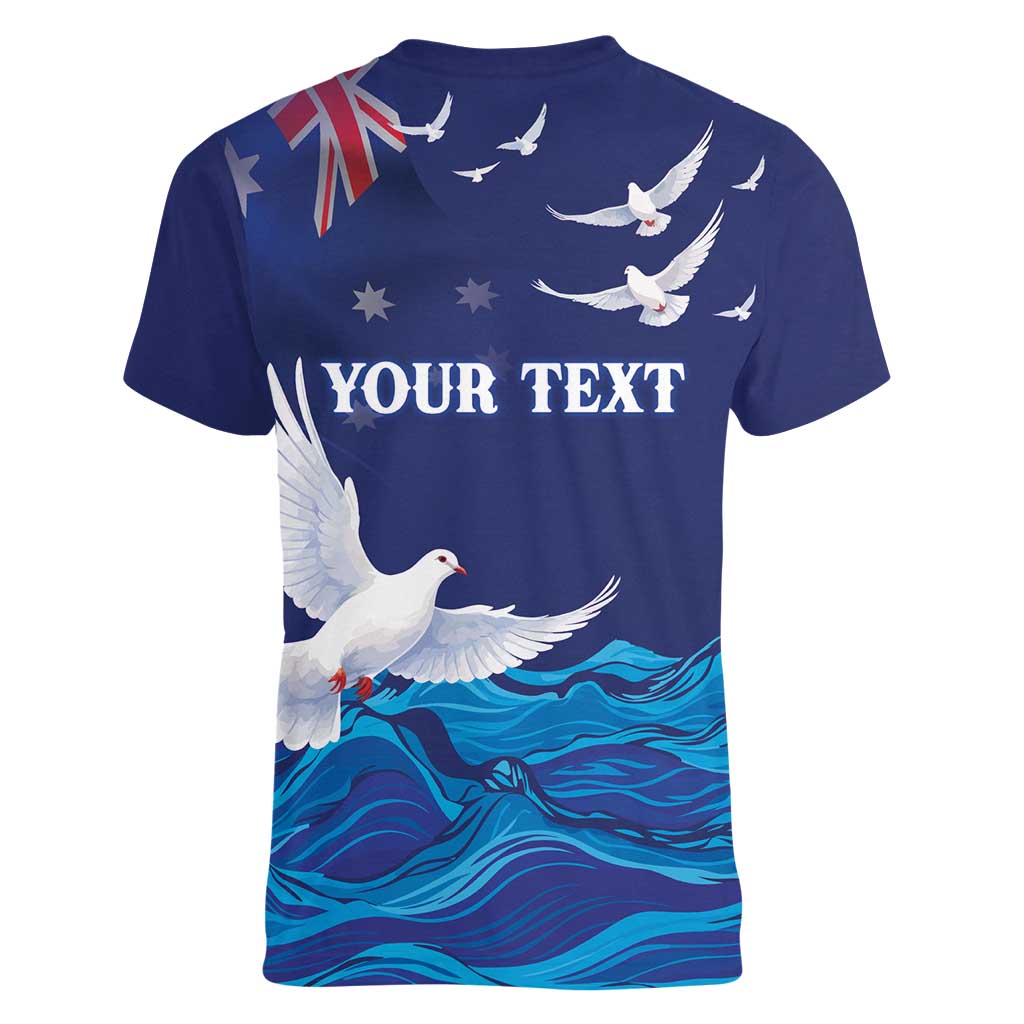 Bondi Beach Pray For Australia Personalised Women V-Neck T-Shirt - Aussie Hoodie