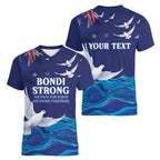 Bondi Beach Pray For Australia Personalised Women V-Neck T-Shirt - Aussie Hoodie