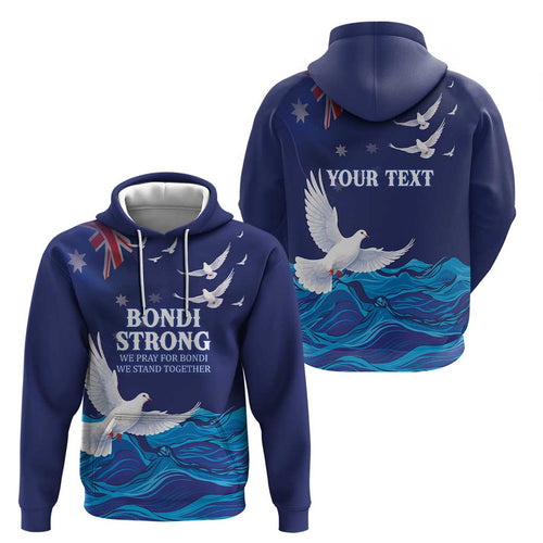 Bondi Beach Pray For Australia Personalised Zip Hoodie - Aussie Hoodie
