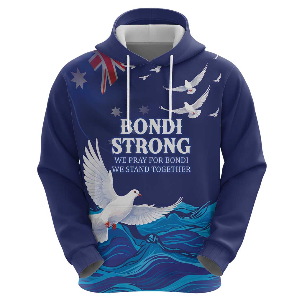 Bondi Beach Pray For Australia Personalised Zip Hoodie - Aussie Hoodie