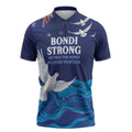 Bondi Beach Pray For Australia Personalised Zipper Polo Shirt - Aussie Hoodie