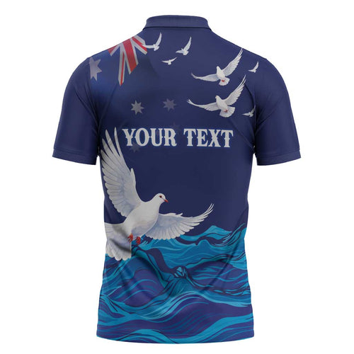 Bondi Beach Pray For Australia Personalised Zipper Polo Shirt - Aussie Hoodie