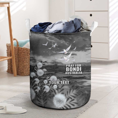 Bondi Beach Sydney Personalised Laundry Basket Pray For Bondi Australia - Aussie Hoodie