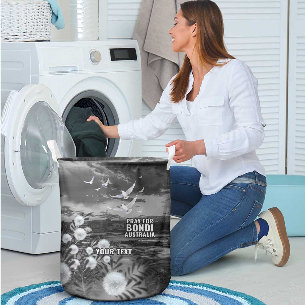 Bondi Beach Sydney Personalised Laundry Basket Pray For Bondi Australia - Aussie Hoodie