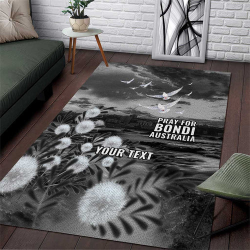 Bondi Beach Sydney Personalised Area Rug Pray For Bondi Australia - Aussie Hoodie
