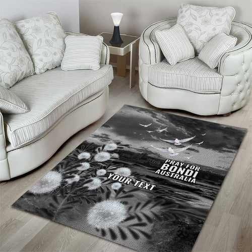 Bondi Beach Sydney Personalised Area Rug Pray For Bondi Australia - Aussie Hoodie