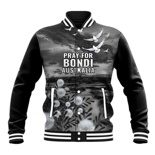 Bondi Beach Sydney Personalised Baseball Jacket Pray For Bondi Australia - Aussie Hoodie