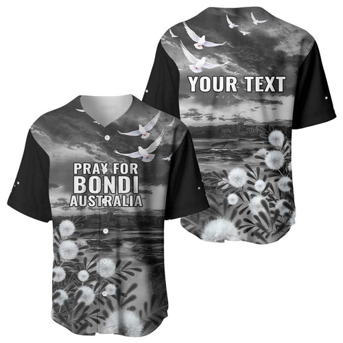 Bondi Beach Sydney Personalised Baseball Jersey Pray For Bondi Australia - Aussie Hoodie