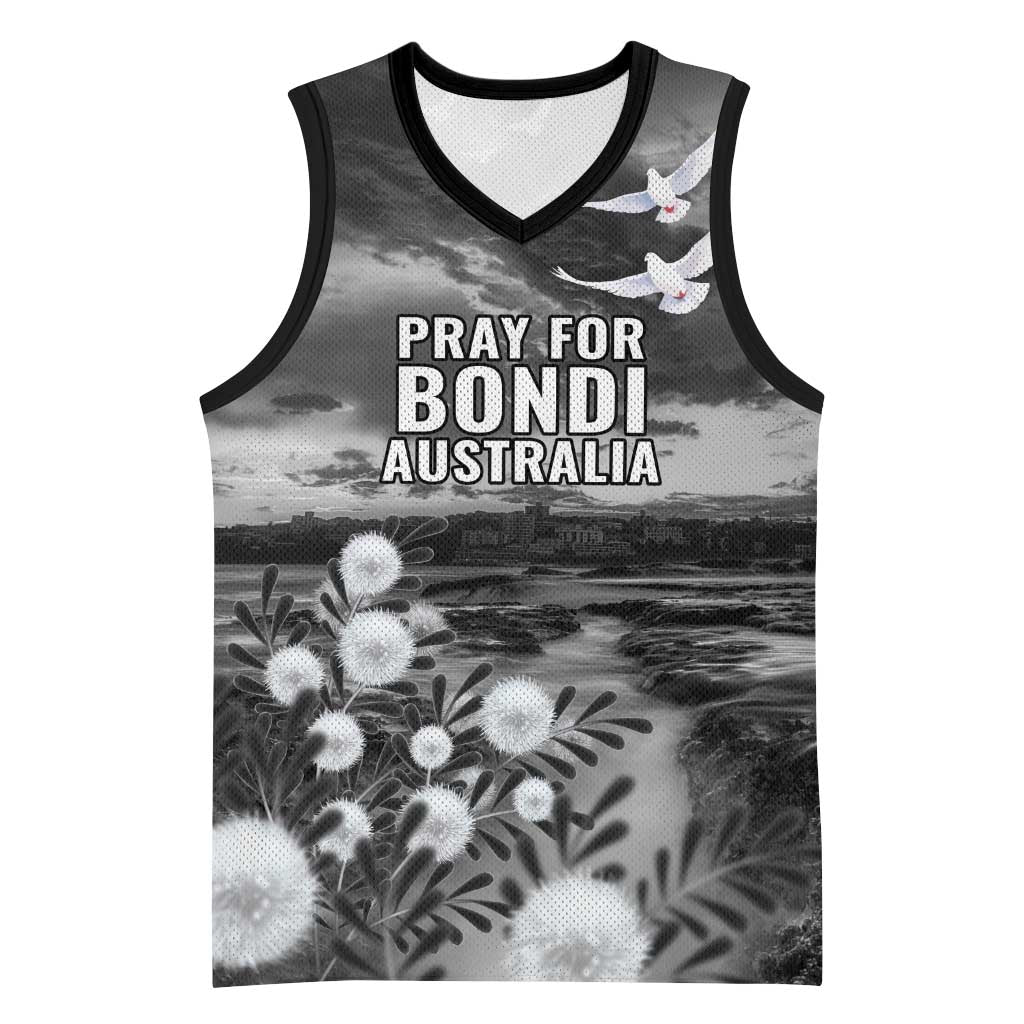 Bondi Beach Sydney Personalised Basketball Jersey Pray For Bondi Australia - Aussie Hoodie