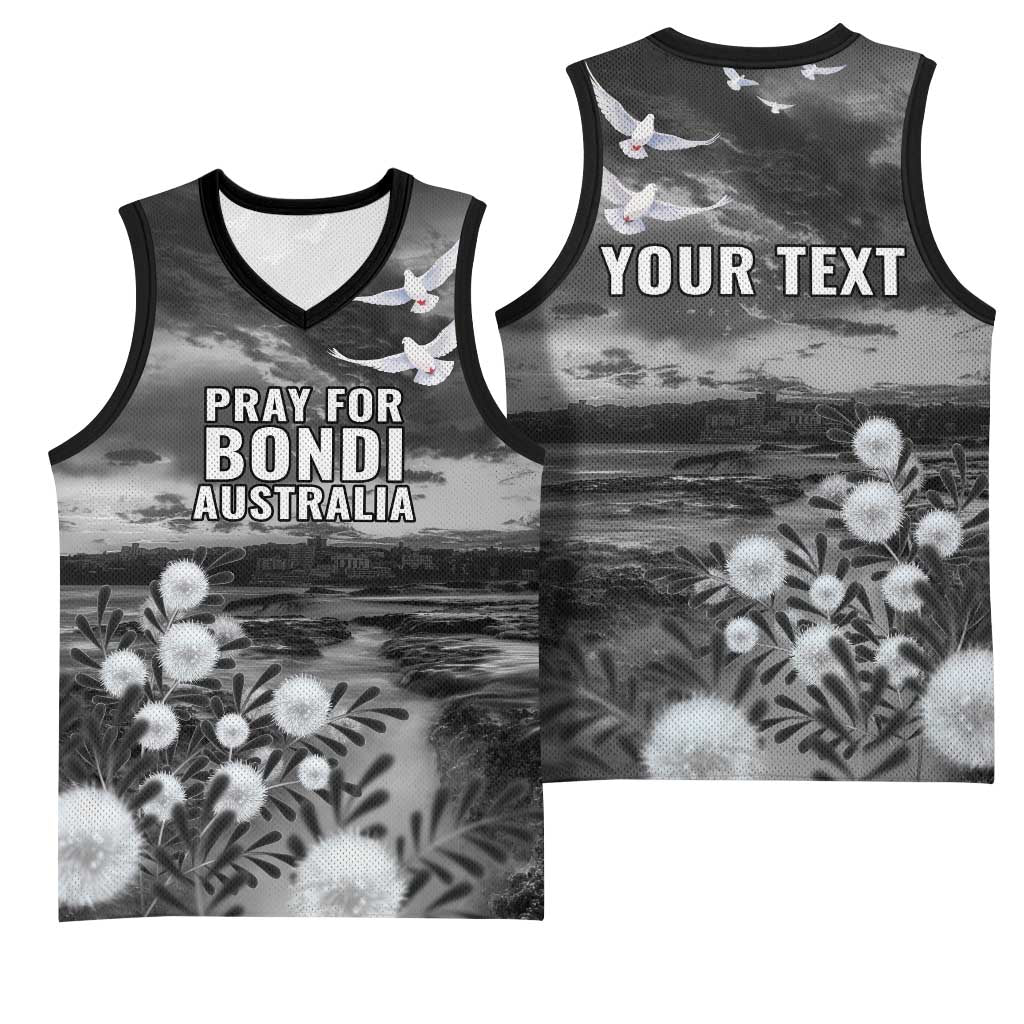 Bondi Beach Sydney Personalised Basketball Jersey Pray For Bondi Australia - Aussie Hoodie