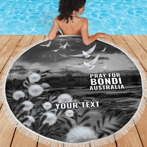 Bondi Beach Sydney Personalised Beach Blanket Pray For Bondi Australia - Aussie Hoodie