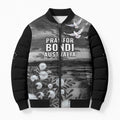 Bondi Beach Sydney Personalised Bomber Puffer Jacket Pray For Bondi Australia - Aussie Hoodie