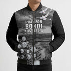 Bondi Beach Sydney Personalised Bomber Puffer Jacket Pray For Bondi Australia - Aussie Hoodie
