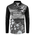 Bondi Beach Sydney Personalised Button Sweatshirt Pray For Bondi Australia - Aussie Hoodie