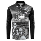 Bondi Beach Sydney Personalised Button Sweatshirt Pray For Bondi Australia - Aussie Hoodie