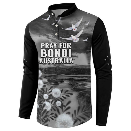 Bondi Beach Sydney Personalised Button Sweatshirt Pray For Bondi Australia - Aussie Hoodie