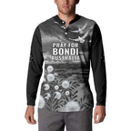Bondi Beach Sydney Personalised Button Sweatshirt Pray For Bondi Australia - Aussie Hoodie