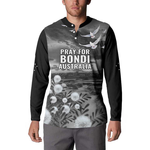 Bondi Beach Sydney Personalised Button Sweatshirt Pray For Bondi Australia - Aussie Hoodie