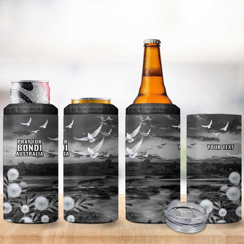 Bondi Beach Sydney Personalised 4 in 1 Can Cooler Tumbler Pray For Bondi Australia - Aussie Hoodie