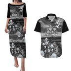 Bondi Beach Sydney Personalised Couples Matching Puletasi and Hawaiian Shirt Pray For Bondi Australia - Aussie Hoodie
