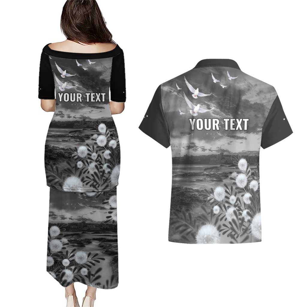 Bondi Beach Sydney Personalised Couples Matching Puletasi and Hawaiian Shirt Pray For Bondi Australia - Aussie Hoodie