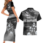 Bondi Beach Sydney Personalised Couples Matching Short Sleeve Bodycon Dress and Hawaiian Shirt Pray For Bondi Australia - Aussie Hoodie