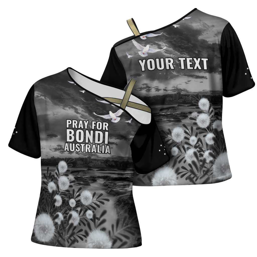 Bondi Beach Sydney Personalised Cross Shoulder Shirt Pray For Bondi Australia - Aussie Hoodie