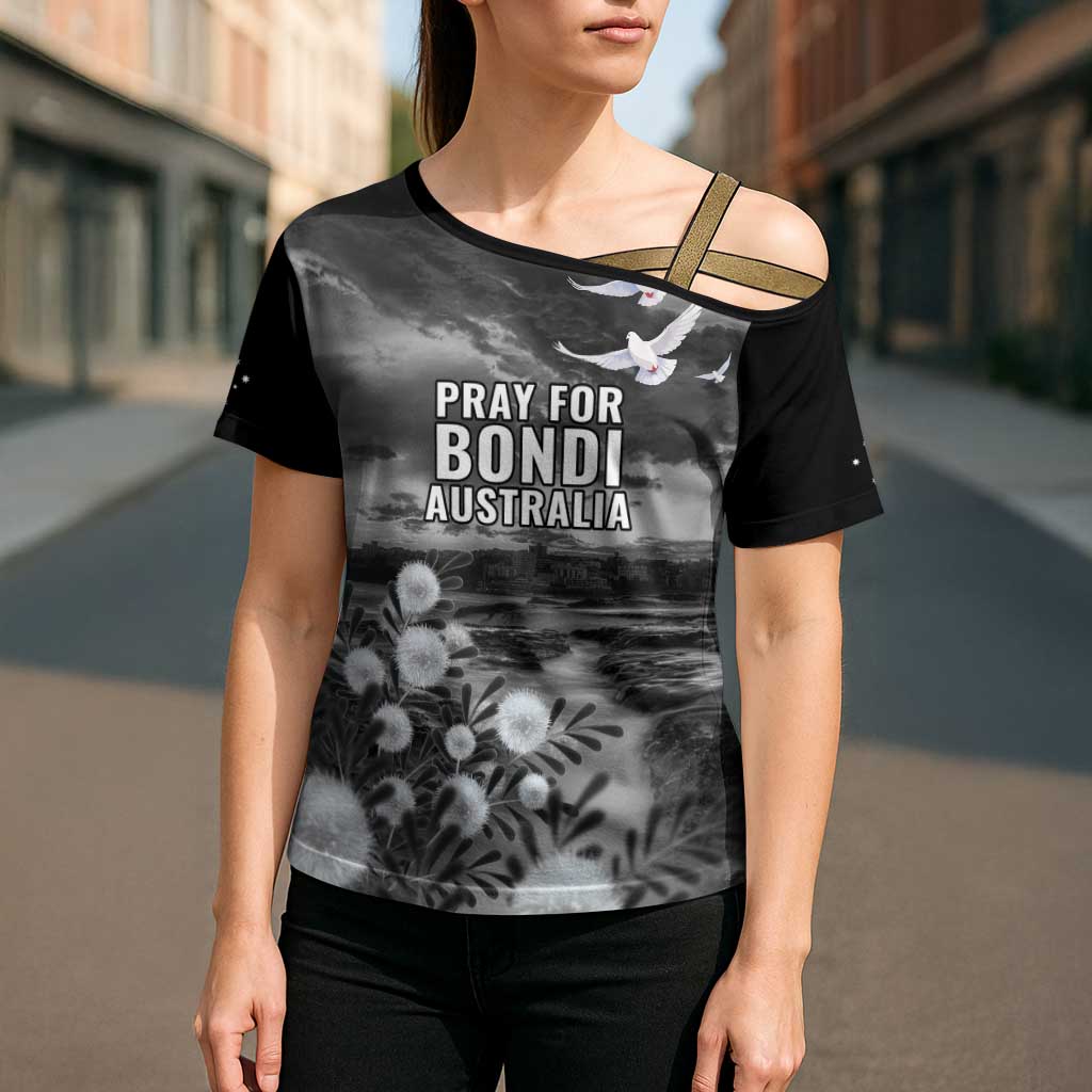 Bondi Beach Sydney Personalised Cross Shoulder Shirt Pray For Bondi Australia - Aussie Hoodie
