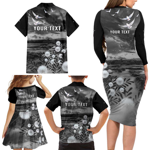 Bondi Beach Sydney Personalised Family Matching Long Sleeve Bodycon Dress and Hawaiian Shirt Pray For Bondi Australia - Aussie Hoodie