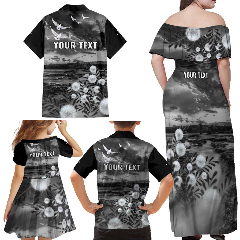 Bondi Beach Sydney Personalised Family Matching Off Shoulder Maxi Dress and Hawaiian Shirt Pray For Bondi Australia - Aussie Hoodie