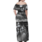 Bondi Beach Sydney Personalised Family Matching Off Shoulder Maxi Dress and Hawaiian Shirt Pray For Bondi Australia - Aussie Hoodie