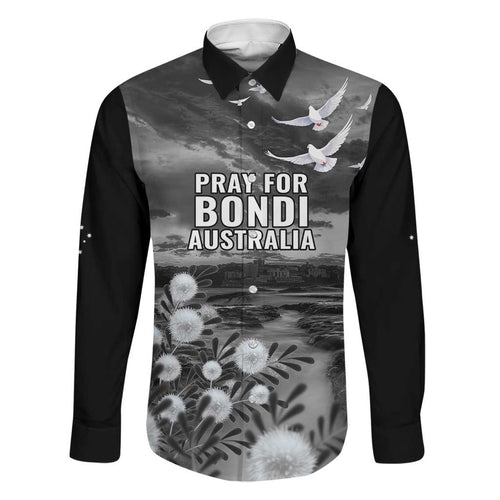 Bondi Beach Sydney Personalised Family Matching Short Sleeve Bodycon Dress and Hawaiian Shirt Pray For Bondi Australia - Aussie Hoodie