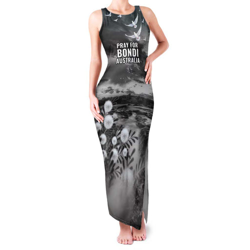 Bondi Beach Sydney Personalised Family Matching Tank Maxi Dress and Hawaiian Shirt Pray For Bondi Australia - Aussie Hoodie