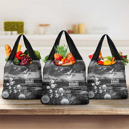 Bondi Beach Sydney Personalised Grocery Bag Pray For Bondi Australia - Aussie Hoodie