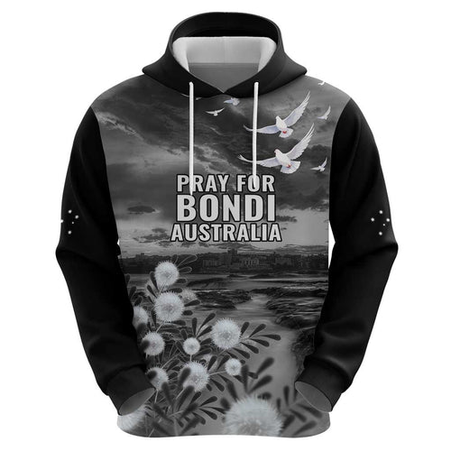 Bondi Beach Sydney Personalised Hoodie Pray For Bondi Australia - Aussie Hoodie