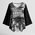 Bondi Beach Sydney Personalised Kimono Sleeve Blouse Pray For Bondi Australia - Aussie Hoodie
