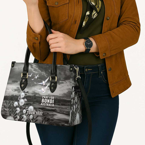 Bondi Beach Sydney Personalised Leather Bag Pray For Bondi Australia - Aussie Hoodie