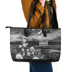 Bondi Beach Sydney Personalised Leather Tote Bag Pray For Bondi Australia - Aussie Hoodie