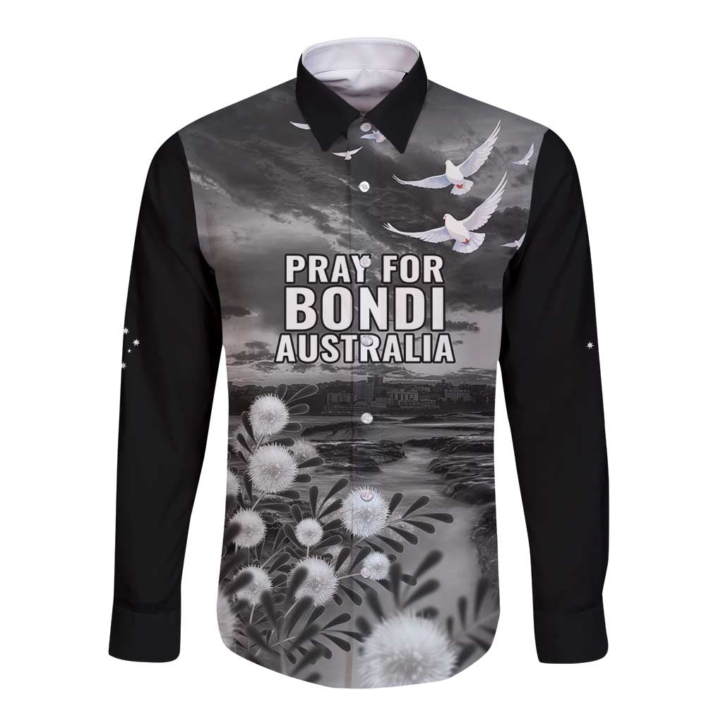 Bondi Beach Sydney Personalised Long Sleeve Button Shirt Pray For Bondi Australia - Aussie Hoodie