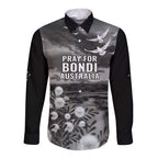 Bondi Beach Sydney Personalised Long Sleeve Button Shirt Pray For Bondi Australia - Aussie Hoodie