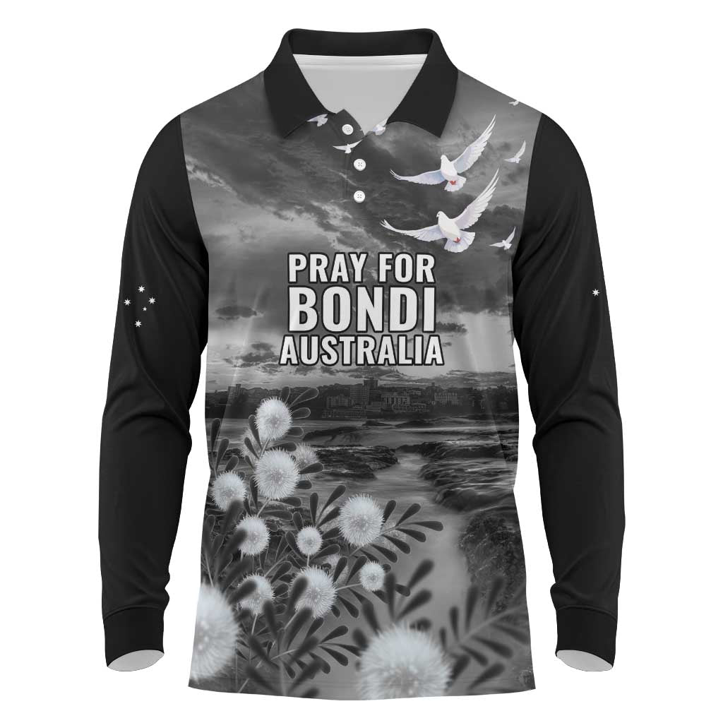 Bondi Beach Sydney Personalised Long Sleeve Polo Shirt Pray For Bondi Australia - Aussie Hoodie
