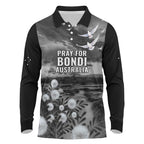 Bondi Beach Sydney Personalised Long Sleeve Polo Shirt Pray For Bondi Australia - Aussie Hoodie